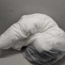 Andency White Full Size Comforter Set (79x90Inch), 3 Pieces Cute Soft Pinch Pleat Bedding Comforters & Sets, All Season Lightweight Fluffy Down Alternative Western Bed Set for Women Men Girls