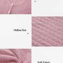 Newshows Womens Cropped Cardigan Sweaters 2025 Summer Lightweight Short Sleeve Bolero Shrug Hollow Out Button Down Tops (Purple, XL)