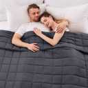 yescool King Size Weighted Blanket for Adults (20 lbs, 80 x 87, Grey) Cooling Heavy Blanket for Sleeping Perfect for 190-210 lbs, Breathable Blanket for Adults & Couple All Season, Machine Washable