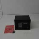 Voncabay Money Safe Box for Home with Sensor Light & Fireproof Money Bag - 0.23 Cubic Feet Security Safe Box with Digital Keypad, Keys & Pass Code Lock Black