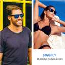 Full Reader Sunglasses Women Men, Womens Mens Reading Sun Glasses Mirroed Pink Blue Lenses Outdoor Not Bifocal Mirrored Blue, 2.5