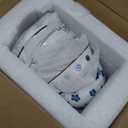 Japanese Rice Bowls Set of 6 - Porcelain Cereal Bowl in Vintage Blue White Design - Stackable Ceramic Dinner Set for Rice, Salad & Soup - Microwaveable & Oven Safe - 4.7"x2.6" per Bowl