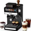 Espresso Machine with Grinder,20Bar Compact Espresso Maker with Steam Milk Frother,Coffee Maker for Home - Cappuccino Latte & Cold Brew Iced Coffee Maker & Americano, Gift for Women or Men
