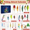 EXUN Premium Fishing Advent Calendar 2025  24 Days of Curated Lures for Men, Teens & Dads  Christmas Countdown Gift Box for Bass & Trout Fishing Enthusiasts