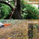 Rope Saw for Tree Limbs, 55 Inch Chain Saw with 70 Sharp Teeth & 46 Feet Ropes Kit, High Limb Pocket Chainsaw