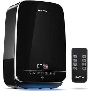 Hupro Humidifier for Large Room, Home, Humidifier for Bedroom - Large Capacity 5.5L - 2 in1 Warm & Cool Mist Ultrasonic Humidifiers (Black)