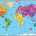 Rand McNally Kids' Illustrated World Wall Map - Paper Rolled