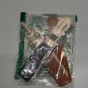 JASGOOD Women Stretchy Waist Belt Retro Elastic Skinny Belt for Ladies with Gold Buckle (S Belt Length 27in,Up to 31in, A-black+brown)