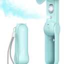 SWEETFULL Misting Fan Portable, Handheld Personal Mister Fans, Small Rechargeable, Mini Spray Water Mist Fans, Kids Women Portable Fan For Travel, Outdoors, Hiking, Camping Home Office (Blue)