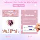 24Pack Valentines Day Cards for Kids School, Valentines Day Gifts For Kids Classroom with Heart Gemstones, Valentine Rock Crystal Exchange Gift Party Favor for Girls Boys School Class