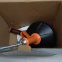 Drain Auger, Clog Remover with Drill Adapter, 25 Feet Flexible Plumbing Snake Use Manually or Powered for Kitchen, Bathroom and Shower Sink, Comes with Gloves (Orange)