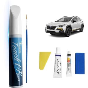 K1X Crystal White Pearl Tricoat Touch Up Paint for SUBARU Exact Match, Car Paint Scratch Repair kit, 2 in 1 Scratch Remover Pen with Color-Matched Rapid Drying of Paint Coating