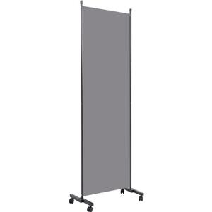 Room Divider Portable 22'' Partition Room Dividers and Folding Privacy Screens Single Panel Wall Divider for Room Separation, Freestanding Fabric Room Divider Panel with Wheel for Home Office Hospital