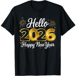 Happy New Year 2026 New Year Party Shirts for Friends Family T-Shirt, XL