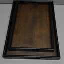 Fibogollo Set of 2 Wooden Serving Tray with Handles,Decorative Trays Platter,Breakfast Tray in Bed,Large Coffee Table TrayFood Drinks Trays for Eating,Working,Storing