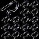 Jetec Christmas Clear Stocking Holder Hooks Acrylic Mantle Hangers Non Slip Christmas Stocking Clips Holiday Garland Hooks for Fireplace Home Kitchen Mantel (13 Pieces)