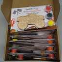 12-Pack Pre-Packaged Monster Truck Party Favors for Kids, Wooden Truck Cutouts with Magnets & Painting Kits, Boys' 4th Birthday Decorations & Thank You Gifts for Guests