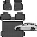 for BMW X3 Floor Mats 2024 2023 2022 2021 2020 2019 2018(Only Fit Models with X3 Spare Tire),Car Mats for BMW X3 G01/M40i/30i/M All Weather Car Mats Cargo Liner Accessories 2018-2024