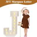 Marquee Light Up Numbers: 3FT Large Decorative Letters Signs for Party Decorations Baby Shower Birthday Wedding Engagement Anniversary, 3 Feet Tall Pre-Cut DIY Foamboard Number 5 - Easy to Assemble
