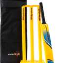 SPORTAXIS Premium Backyard Cricket Set - Beach Cricket - Set Includes 1 Bat, 2 Balls, Stumps with Stand & Bails - Comes with Carry Bag - Perfect for Outdoor Sports & Beach Play