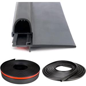 Qagea RV Slide Out Seal Base & D-Seal Wiper | 018-312-EKD & 018-341 EK | 1" x 15/16" x 35' & 1/2' x 2.75' x 35 Black Rubbers