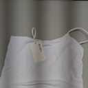 REORIA Women's Sexy Adjustable Spaghetti Strap Double Lined Seamless Camisole Tank Yoga Crop Tops (White)