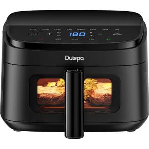 Air Fryer 8-in-1, 4.5Qt Air Fryer, Space-Saving & Compact with DC Motor, Fast & Crispy Cooking, Adjustable Fan Speed, 95% Less Oil for Healthy Family Meals, Dishwasher Safe