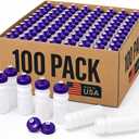 Reusable Bulk Water Bottles 100 Pack - 20 Oz Sports Water Bottles, USA Made, BPA-Free, Wide Mouth for Easy Cleaning, Dishwasher Safe, Break Resistant