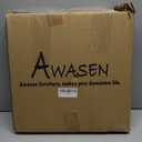 AWASEN Round Side Table, Modern Small End Table for Living Room, Wood Accent Drink Table for Small Space with Solid Wood Legs, Easy Assembly, Rustic White Oak