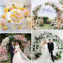 Fomcet 7.2FT Round Backdrop Stand Gold Metal Circle Balloon Arch Frame Large Wedding Arch Stand for Birthday Party Anniversary Valentine Wedding Ceremony Decorations