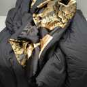 CozyDH Black Gold Comforter Set King, 7 Piece Luxury Jacquard Bed in a Bag