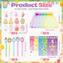 Epakh 72 Pcs Easter Gifts for Kids Bulk Pens with Jesus Greeting Cards Bunny Eggs Sticky Note Bags Religious Easter Basket Stuffers for Students Coworkers Office Classroom School Supplies