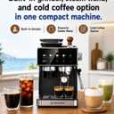 AMZCHEF Espresso Machine with Grinder, Latte & Cappuccino for Home Use