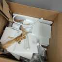 Modern Metal Coat Rack Stand, 360Rotary Coat Rack Freestanding with Natural Marble Base, White Sturdy Coat Racks with 16 Hooks, Coat Racks Hall Tree Stand for Entryway (White)