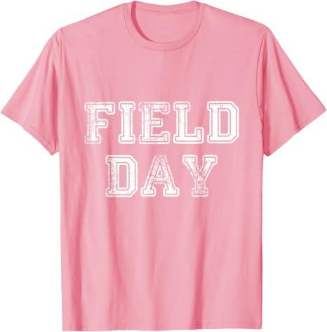 School Field Day Jersey T-Shirt, Large, Pink