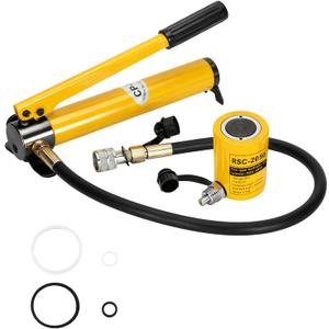 20T Mini Hydraulic Cylinder Jack, CP-180 Hydraulic Hand Pump, 2" Stroke for Hydraulic Pump, Hand Operated Pump for Industrial Engineering, Machinery Shipbuilding