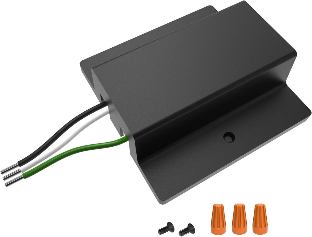 H Track Floating Canopy Connector in Black, UL Listed
