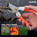 Pruning Shears 8" / 200mm Forged Stainless Steel Blade, Ergonomic Zinc Alloy Handle with PVC Grip Professional Garden Tools for Precise Gardening & Harvesting