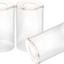 3 Pack Clear Glass Shade, Cylinder Light Fixture Replacement Globe or Cover with 1-5/8-Inch Fitter for Chandelier Wall Sconce Pendant Light, G0072