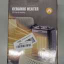 1500W Small Space Heater for Indoor Use, PTC Ceramic Space Heater with Thermostat, 3 Modes, Safety Quiet Heating, Multiple Protection, Portable Heater for Office Room Desk Use (BLACK)