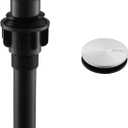 KENES Bathroom Vessel Sink Pop Up Drain Without Overflow Assembly, Lavatory Vanity Sink Drain Stopper,Anti-Clogging Drain Strainer, Brushed Nickel, KE-P300A