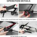 VEKAYA Mandoline Slicer, Mandoline Slicer for Kitchen, Adjustable Mandolin, Stainless Steel Mandoline, Vegetable Slicer, Potato, Onion, Cucumber, Tomato, Veggie Slicer with Cut-Resistant Gloves (Silver)