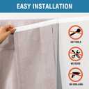 H.VERSAILTEX French Door Curtains Linen Textured Privacy Blinds Kitchen Window Curtains Waterproof 26 X 68 Inch Room Darkening for Glass Door Tie Up Shade, 1 Panel, Heather Sand