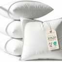 Hearth & Harbor 20x20 Inch Pillow Inserts – Set of 4 – White