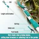5.91-9.84FT Tree Pruners Long Reach with 4 Nodes Adjustment, Extendable Tree Pruner, Ergonomic Grip, Telescopic Tree Pruner Ideal for Fruit Picking, Deadheading And Pruning