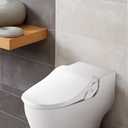Bio Bidet Slim Two Electric Bidet Toilet Seat Round, Warm Water, Heated Seat, Night Light, Front and Rear Wash, Wireless Remote Control, White
