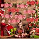 Acellegic 91 Pcs 20" Large Christmas Candy Ornaments Giant Christmas Candy Cane Hanging Ornaments with Ribbon Xmas Home Gift Tree New Year Party Supplies(Classic Style)