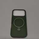 Magnetic for iPhone 17 Pro Case with Ring Stand, [10 FT Drop Protection] [Velvety Touch] Slim Translucent Matte Back Shockproof Phone Case for iPhone 17 Pro 6.3'', Midnight Green