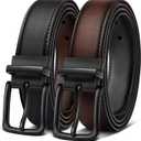 BULLIANT Men's Belt,Reversible Belt Adjustable For Gift Men 1.25-Cut For Fit-2 Sides in 1 Belt(Not 2) (Black/Deep Brown7803)
