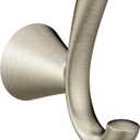 Moen Glyde Brushed Nickel Robe Hook, Wall Mounted Hanger for Bathroom Towel or Bath Robe, YB2303BN